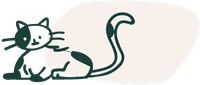 Cat image decoration.